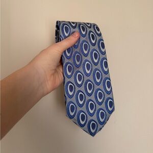 John W. Nordstrom Blue and Silver Patterned Tie